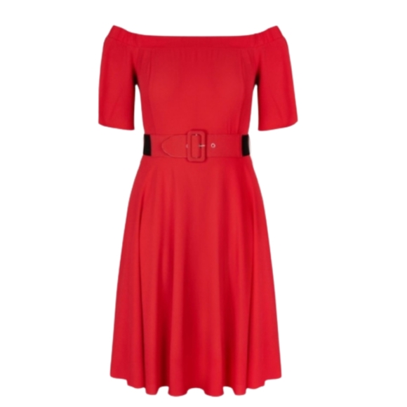 RED ☆ CHIC ☆ LADY VALARIE ☆ OFF-SHOULDER DRESS ☆ 22w ☆ NWT - Picture 3 of 6